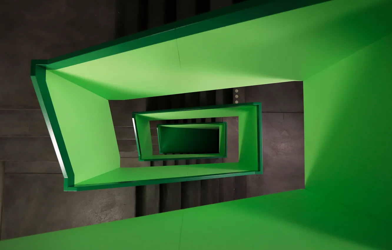Фото обои green, staircase, switzerland, zurich, pascal meier, kalkbreite