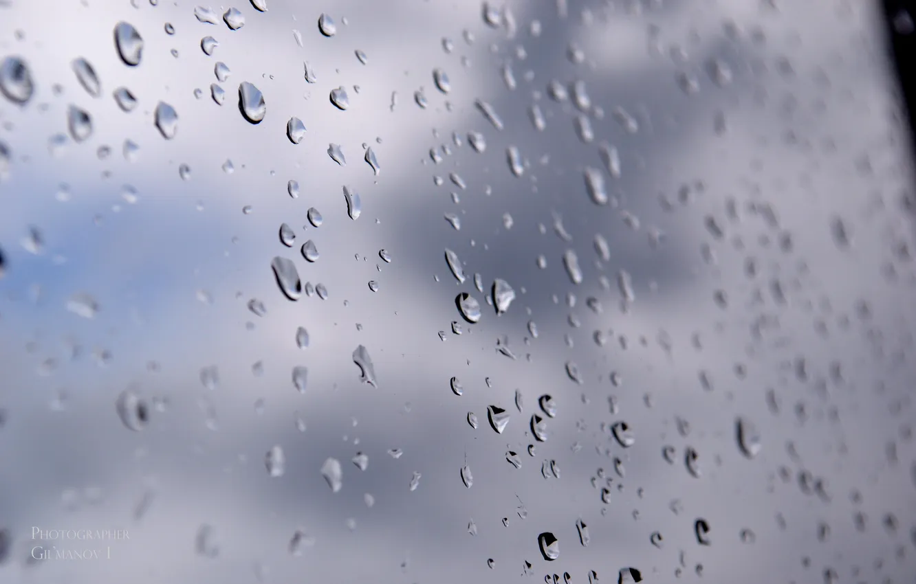Фото обои вода, капли, дождь, окно