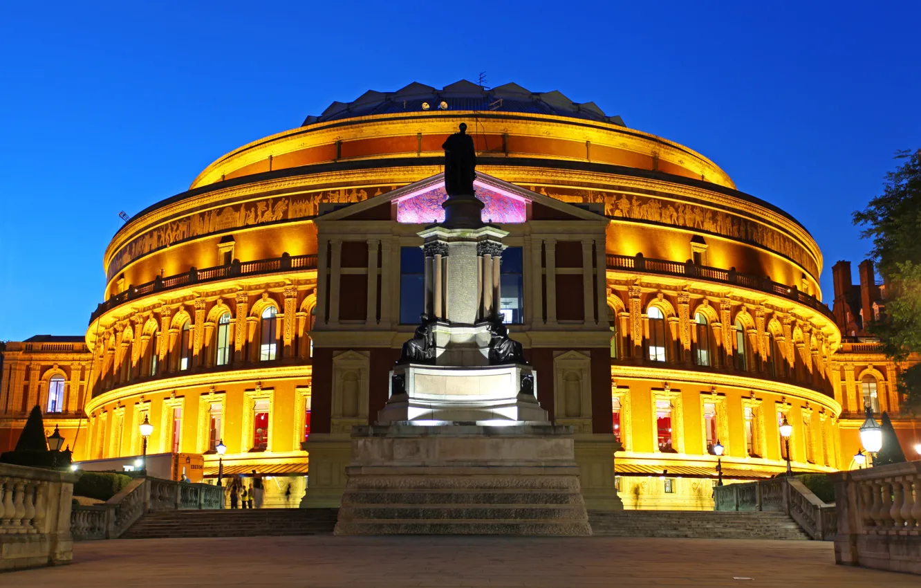 Фото обои Лондон, памятник, Великобритания, Royal Albert Hall