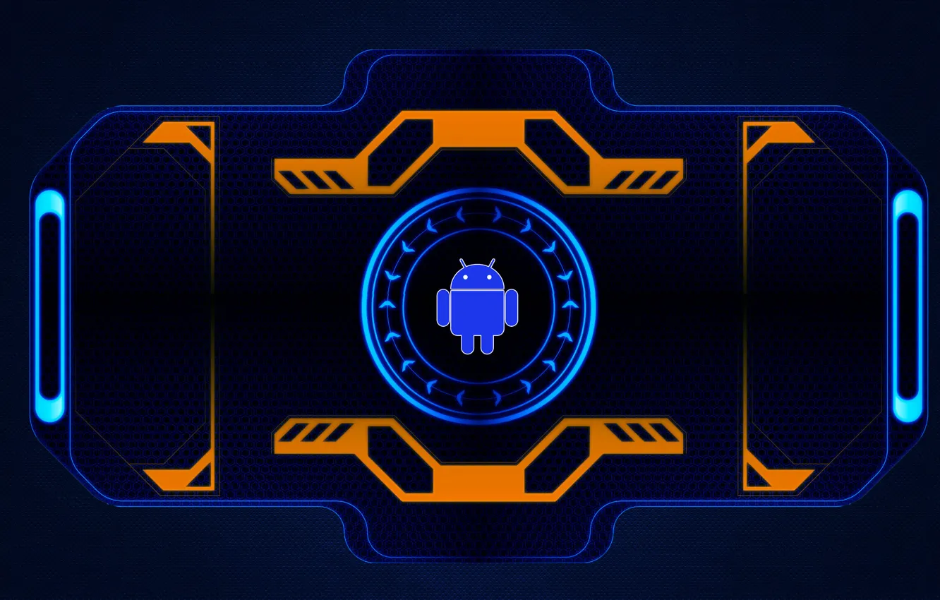 Фото обои андроид, android, orange, neon