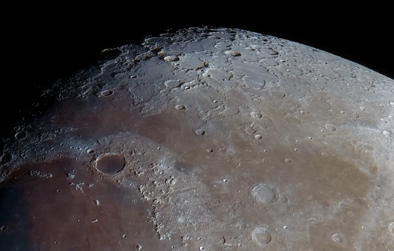 Фото обои Луна, Moon, кратеры, моря, Matt Smith, craters, seas
