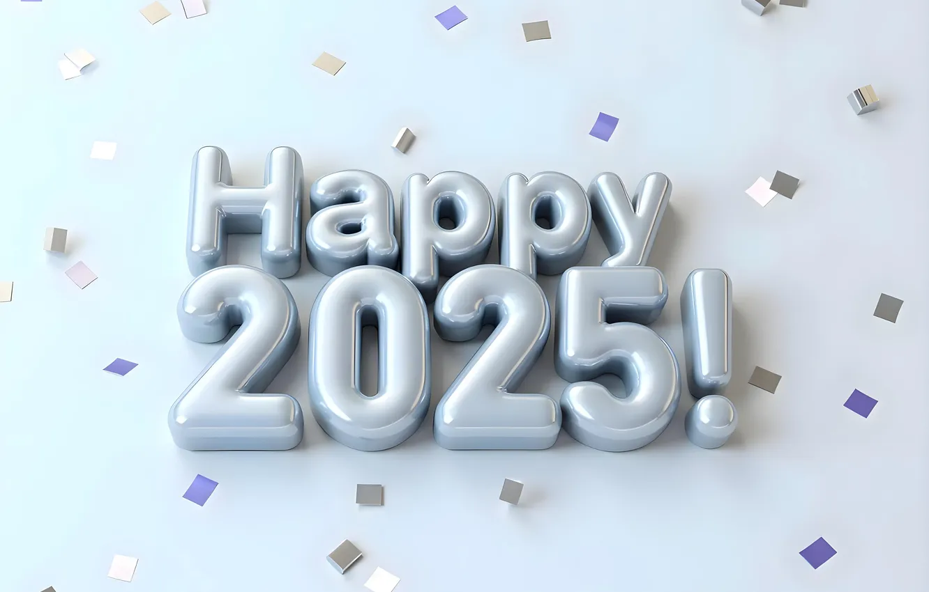 Фото обои цифры, Новый год, дата, 2025, Новый 2025 год