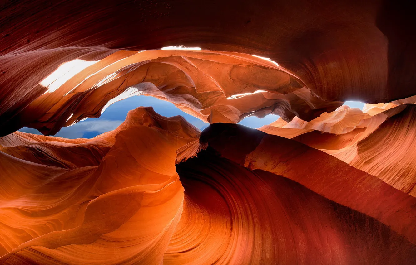 Фото обои природа, скалы, каньон, пещера, antelope canyon