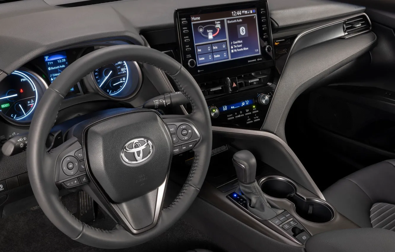 Фото обои руль, Toyota, дисплей, Special Edition, Camry, Nightshade