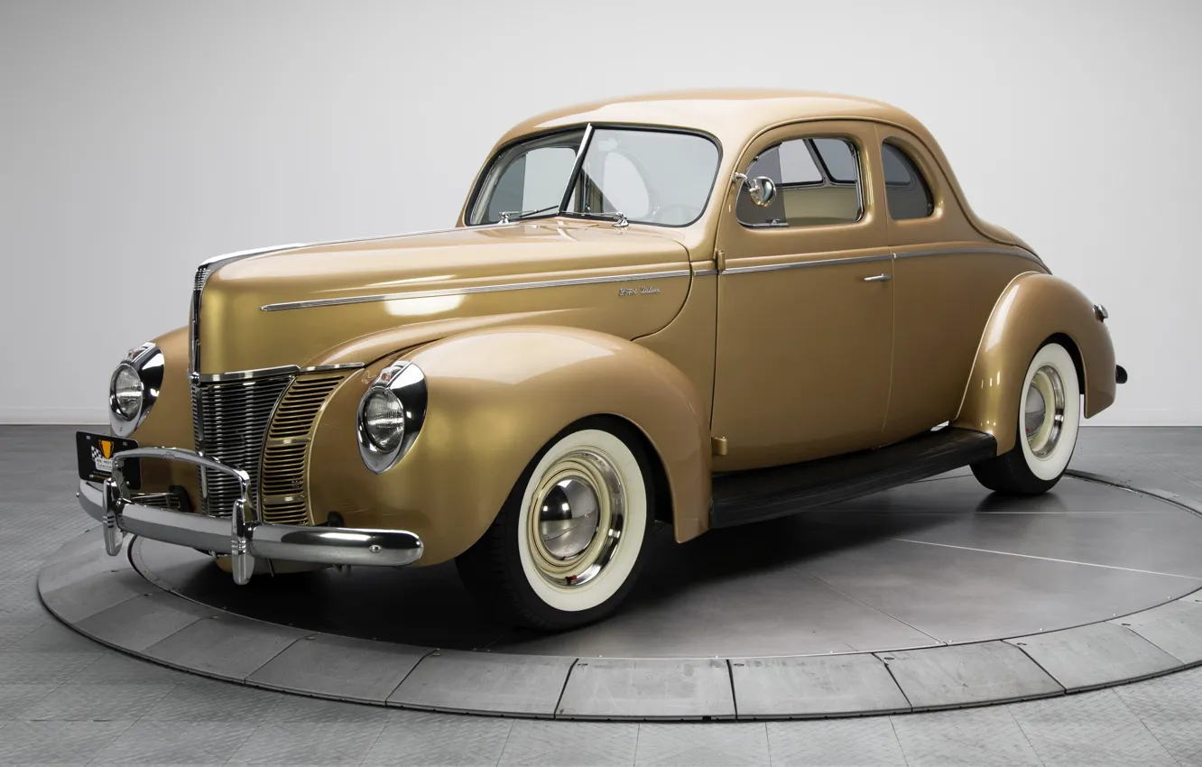 Фото обои ретро, Coupe, Deluxe, 1940, Ford V8