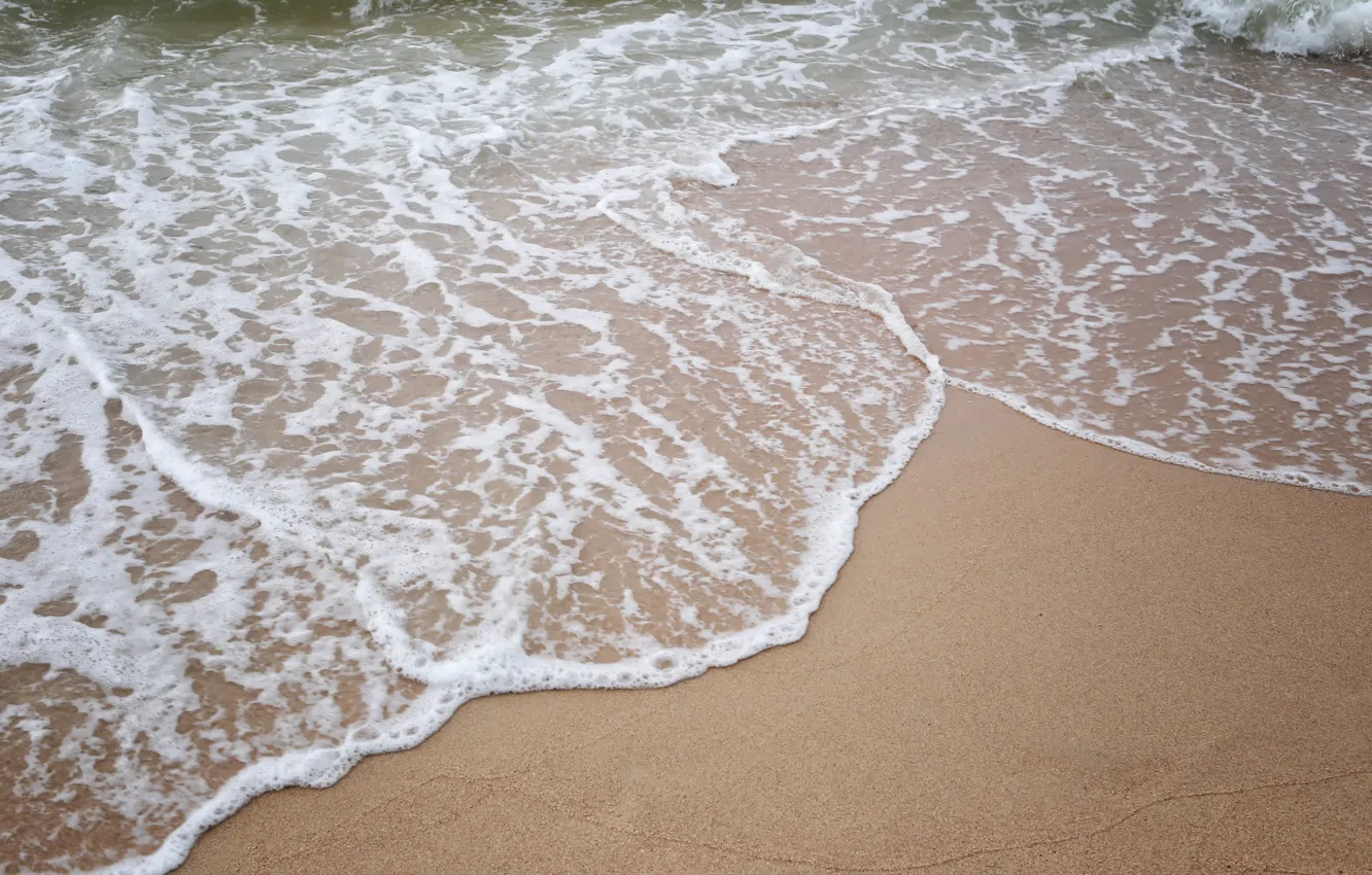 Фото обои песок, море, волны, пляж, лето, summer, beach, sea