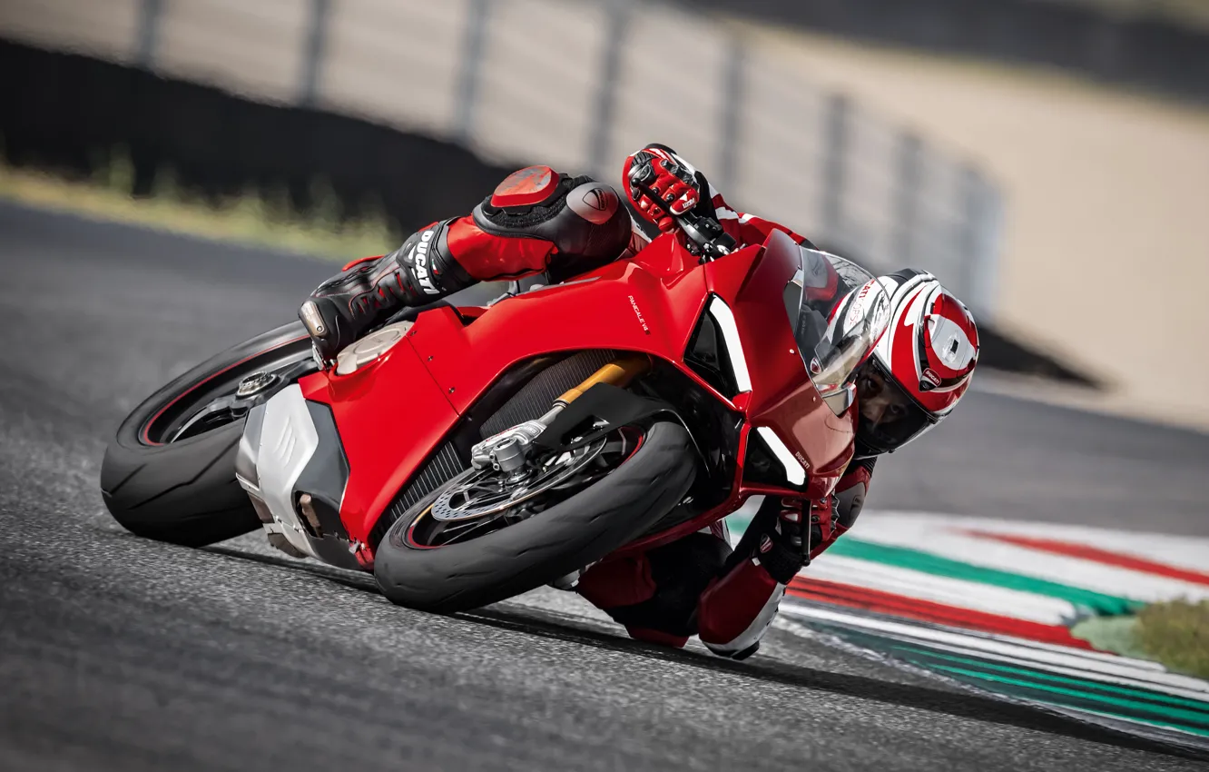 Фото обои Red, Race, Ducati, Speed, Track, Superbike, Panigale, 2017