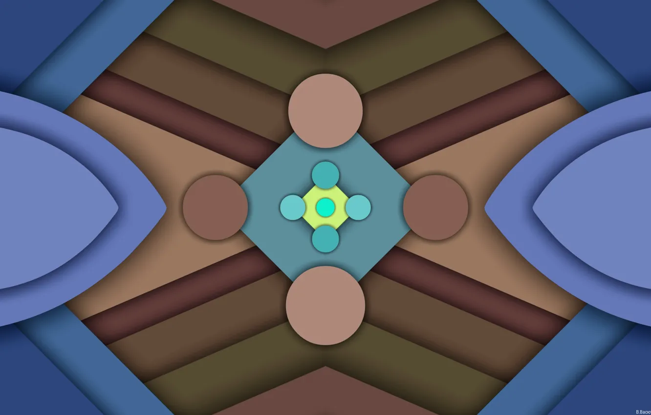 Фото обои круги, треугольник, слой