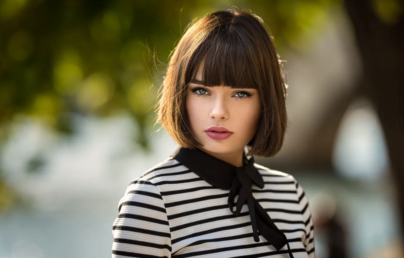 Фото обои взгляд, девушка, лицо, кофта, Marie, Lods Franck