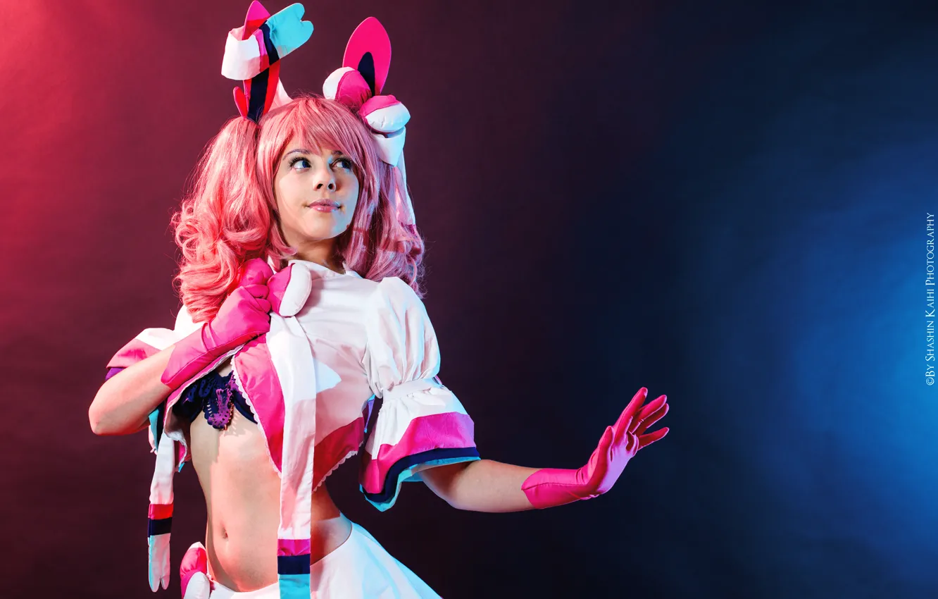 Фото обои Девушка, форма, ушки, cosplay