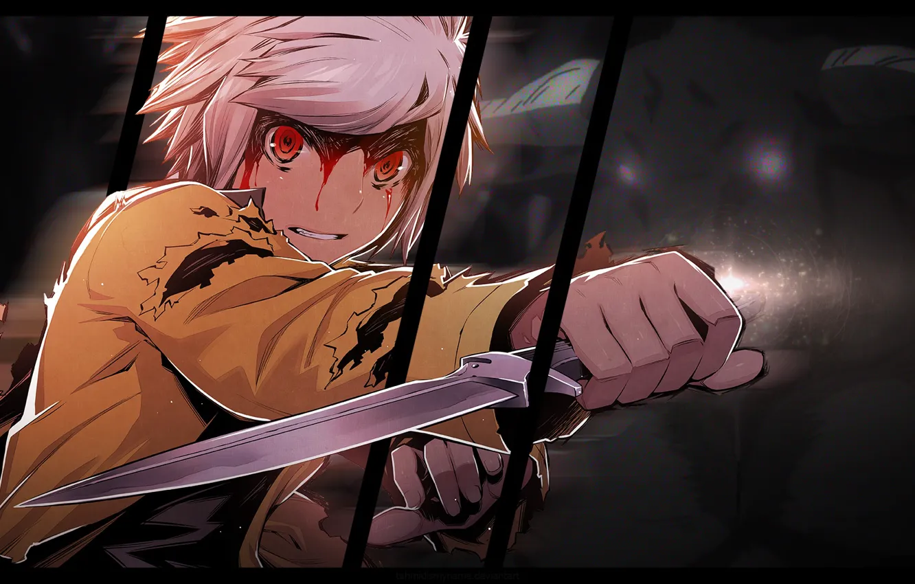 Фото обои нож, парень, DanMaChi