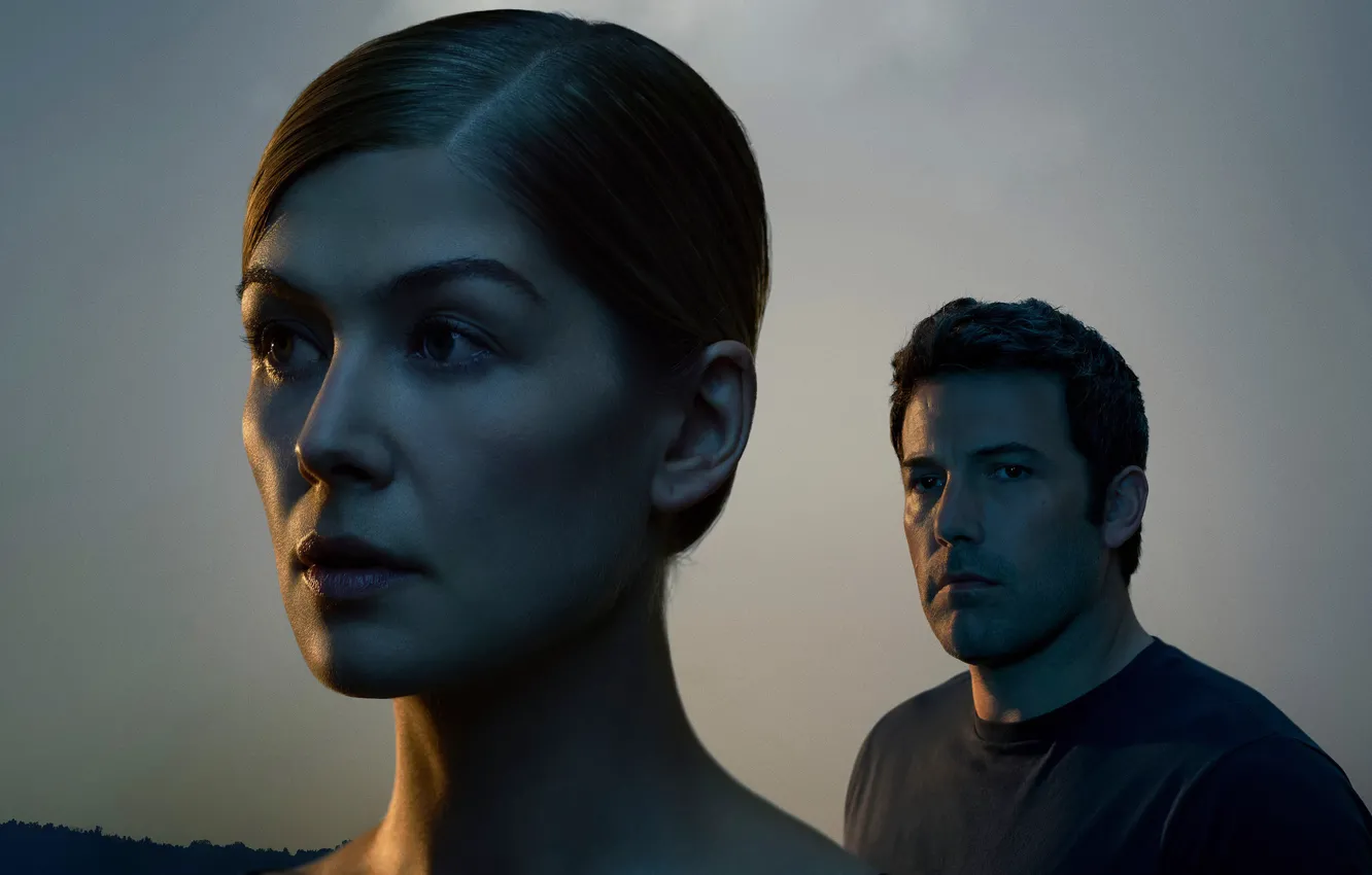 Фото обои Rosamund Pike, Ben Affleck, Исчезнувшая, Gone Girl