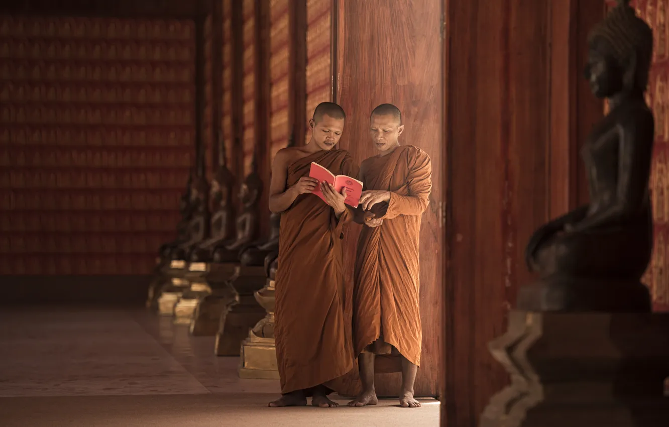 Фото обои nature, boy, asian, monk
