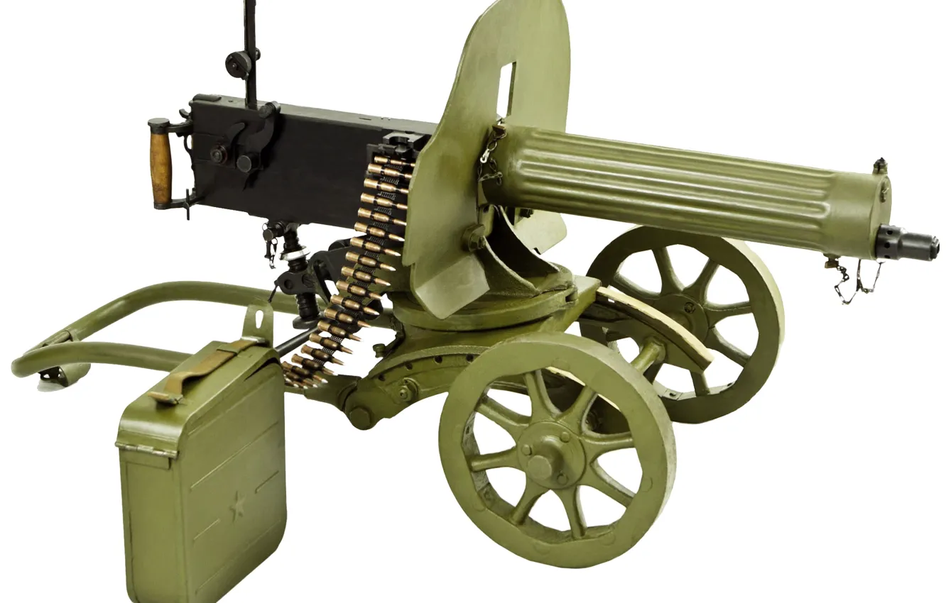 Фото обои оружие, пулемет, ВОВ, боке, WW2, wallpaper., Максима, амуниция камуфляж снаряжение