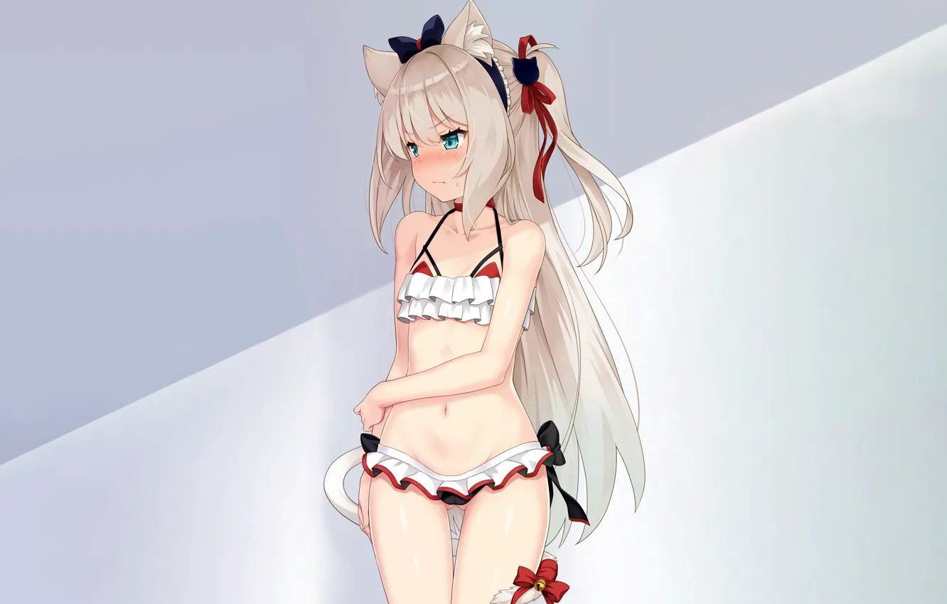 Фото обои girl, sexy, cleavage, long hair, boobs, anime, beautiful, pretty