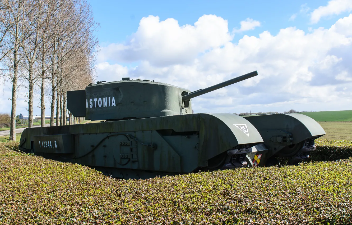 Фото обои Тяжёлый, пехотный танк, Churchill Mk VII