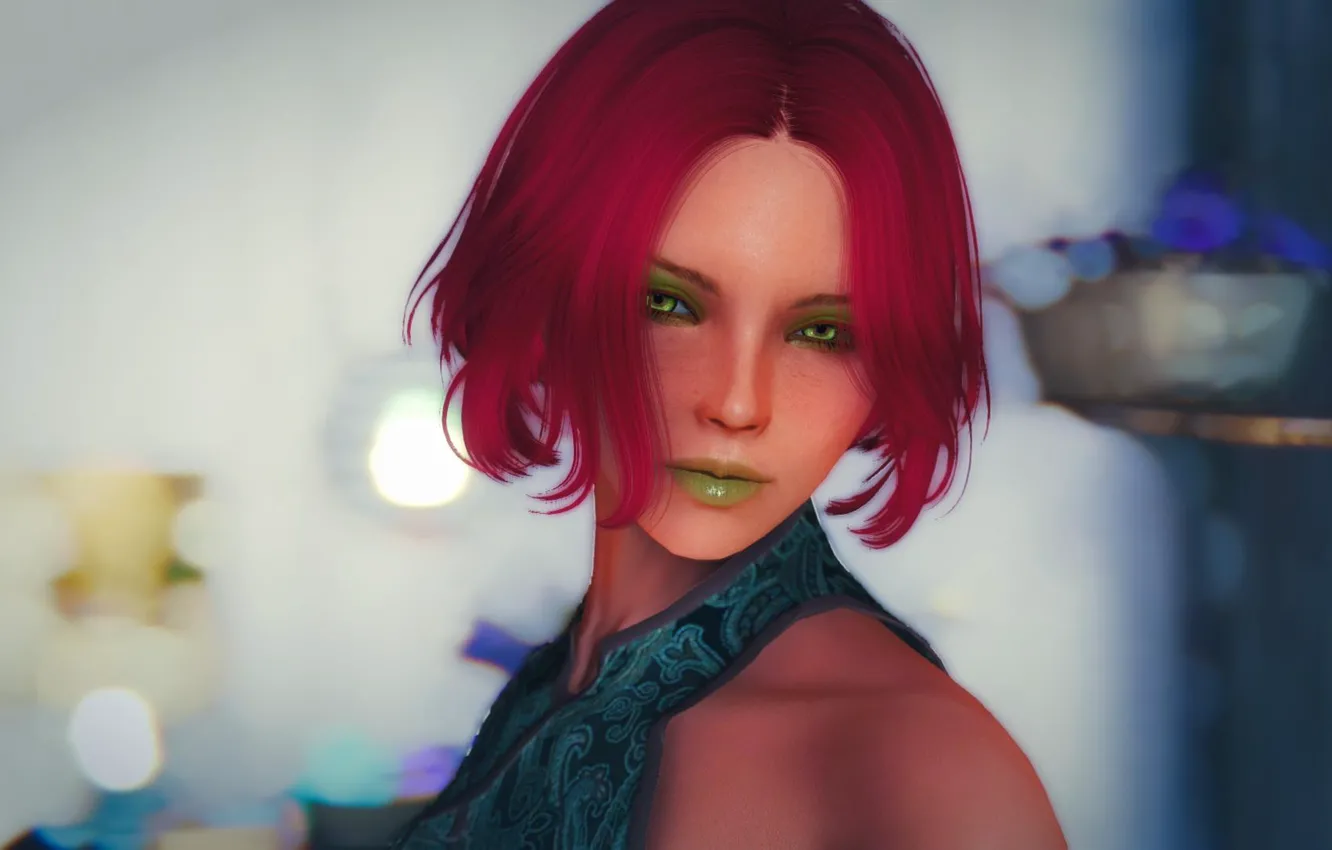 Фото обои девушка, лицо, волосы