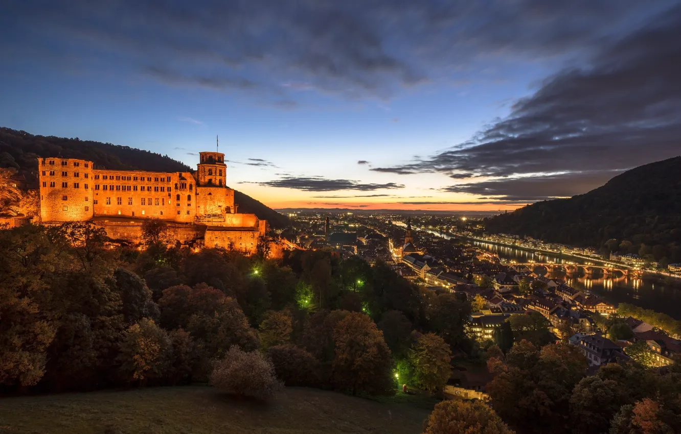 Фото обои город, Германия, Heidelberg, Гейдельберг