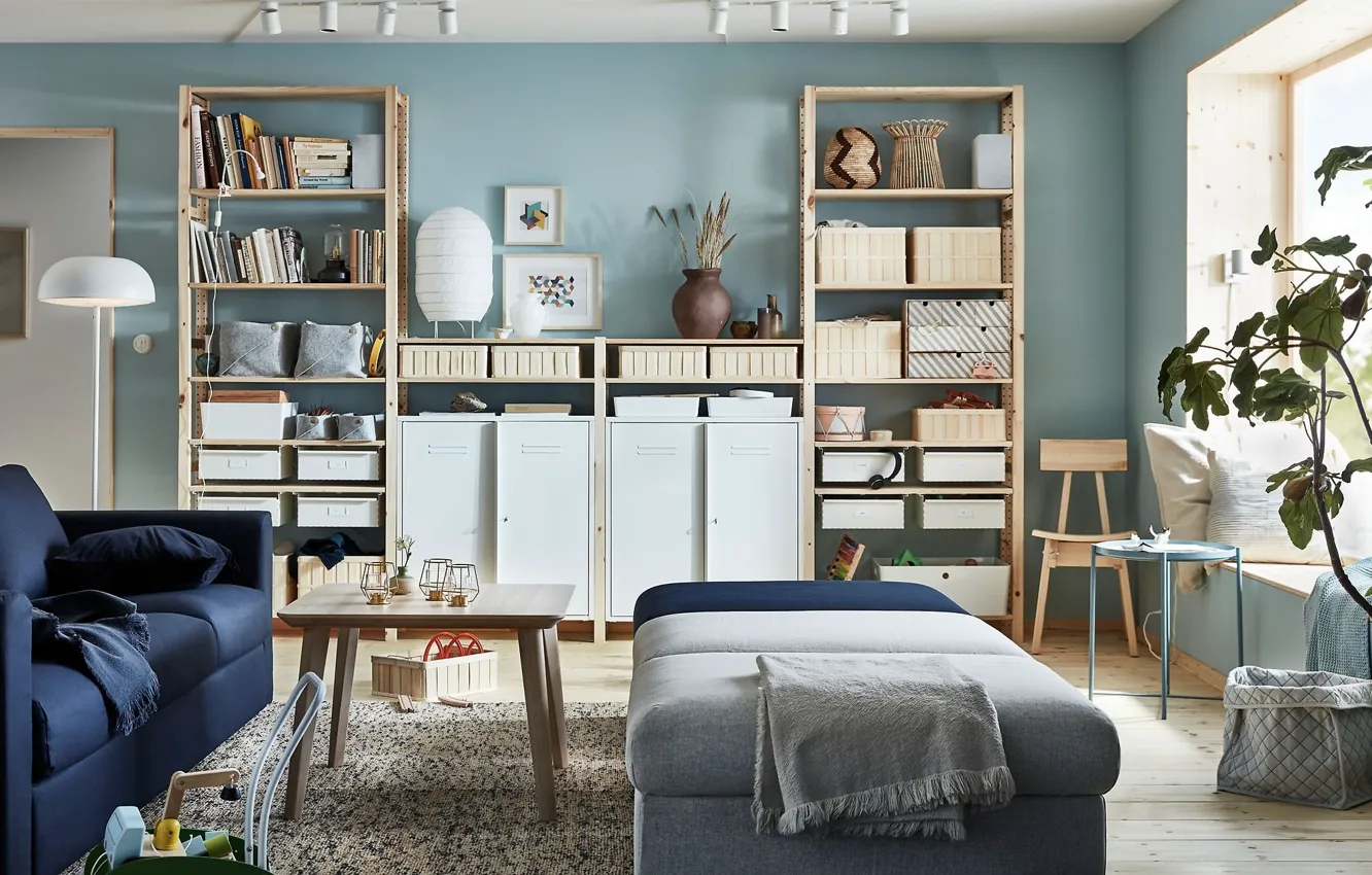 Фото обои дизайн, стиль, комната, интерьер, гостиная, ИКЕА, IKEA idea decor, ИКЕА декор