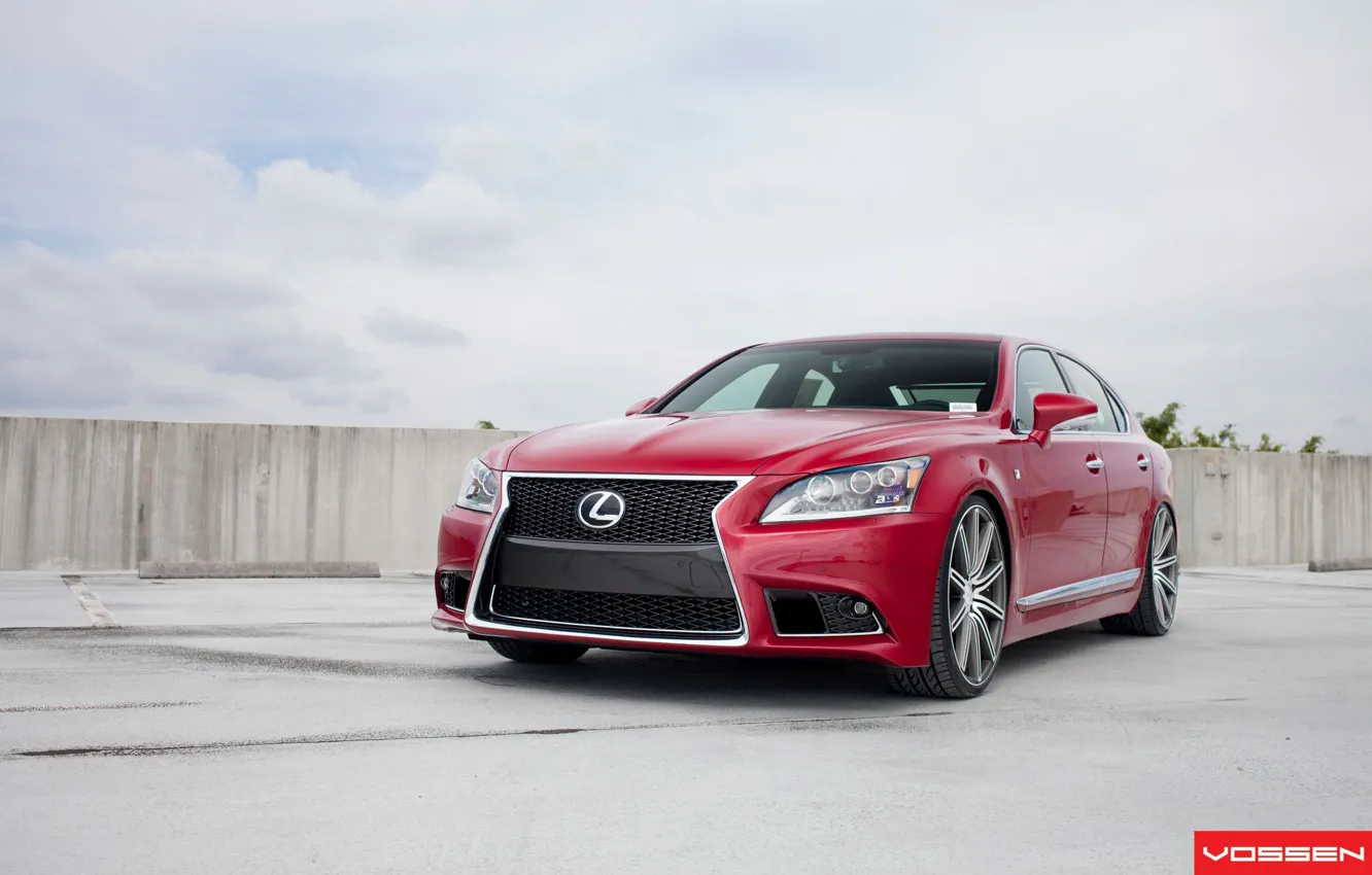 Фото обои red, vossen, Lexus LS460