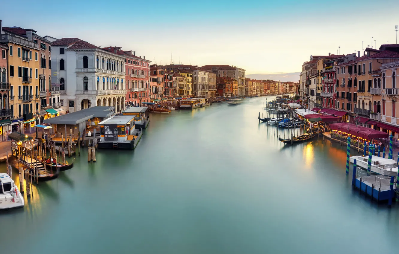 Фото обои город, канал, venecia