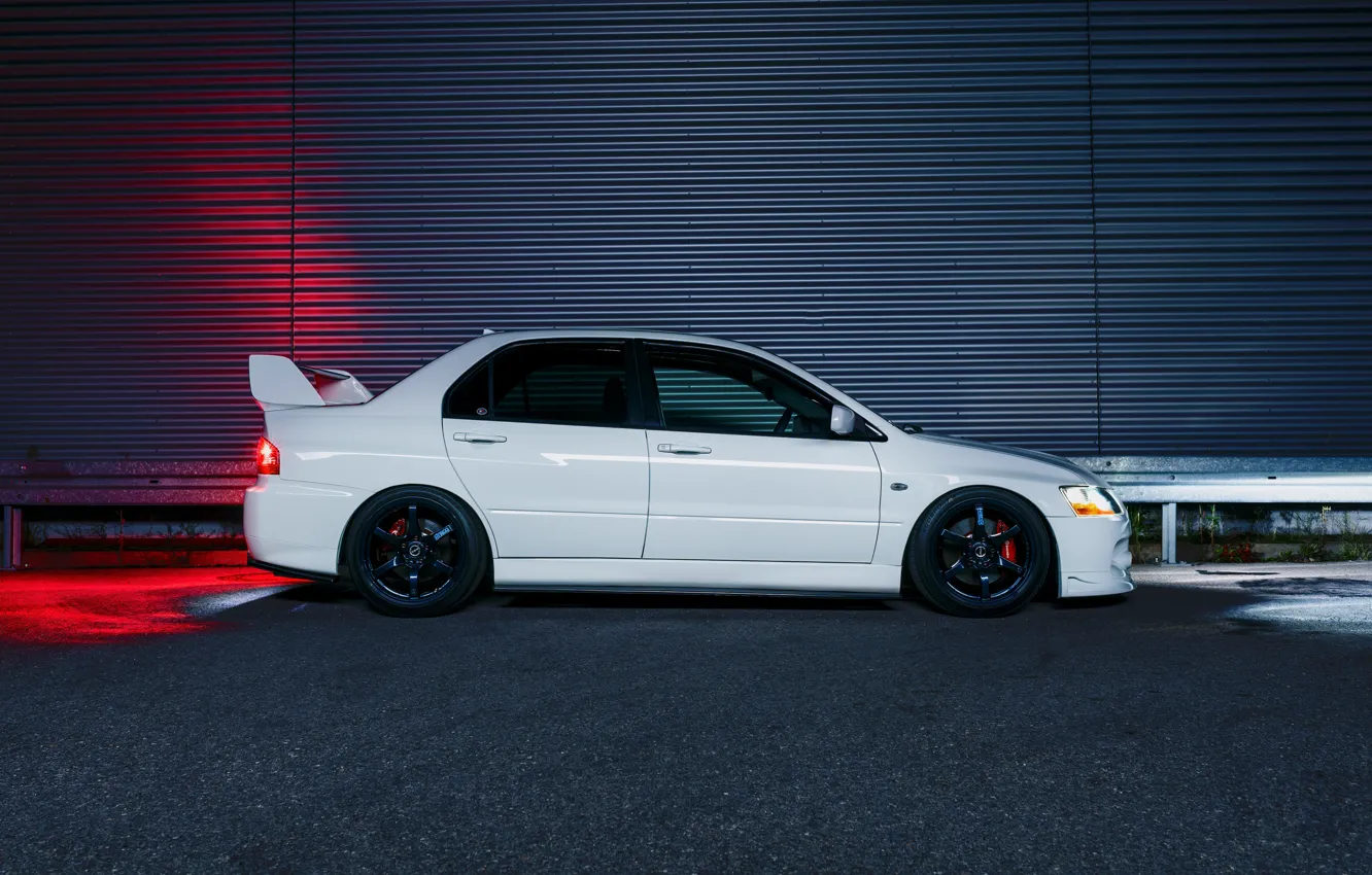 Фото обои Black, Wheels, Lancer Evolution IX