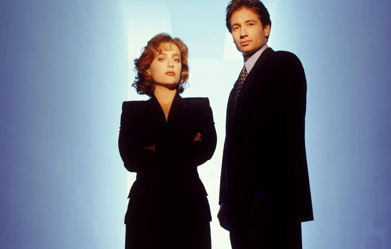 Фото обои сериал, The X-Files, Секретные материалы, ДэвидДуховны, ФоксМалдер, ДжиллианАндерсон, ДанаСкалли