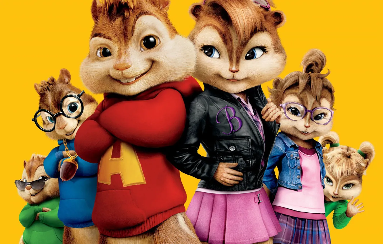 Фото обои cinema, movie, film, animated film, animated movie, Alvin and the Chipmunks