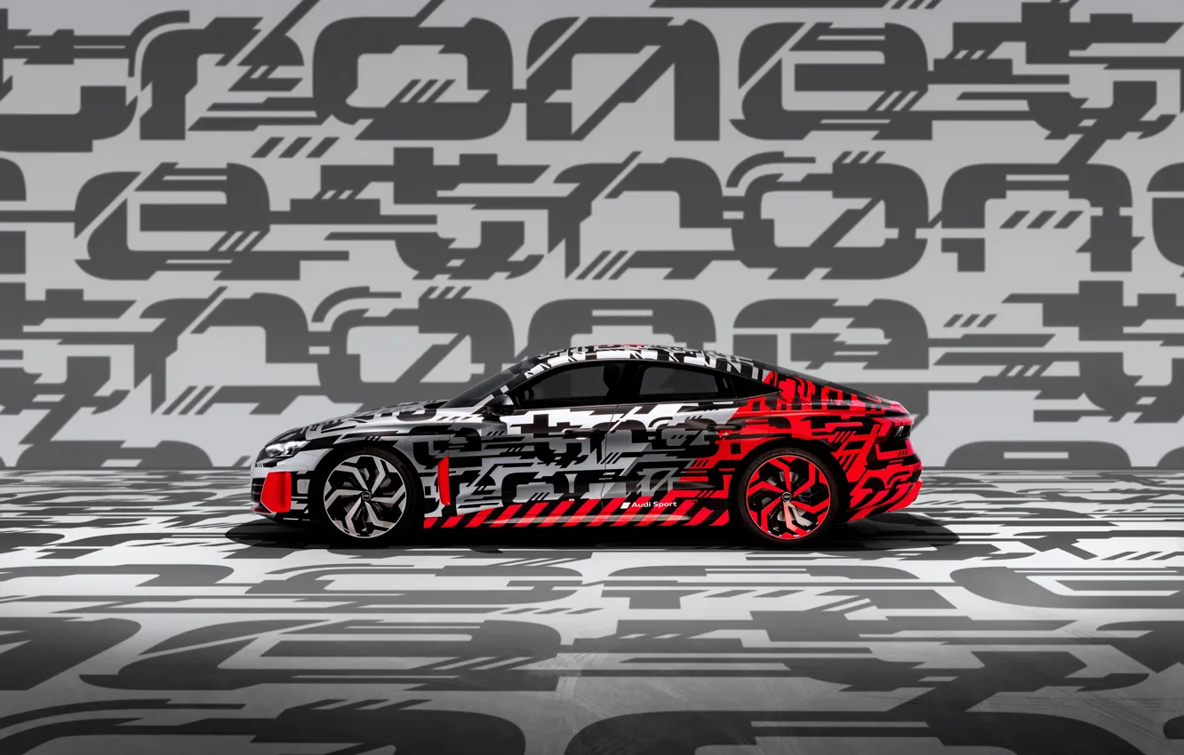 Фото обои Audi, купе, профиль, 2018, e-tron GT Concept, четырёхдверное