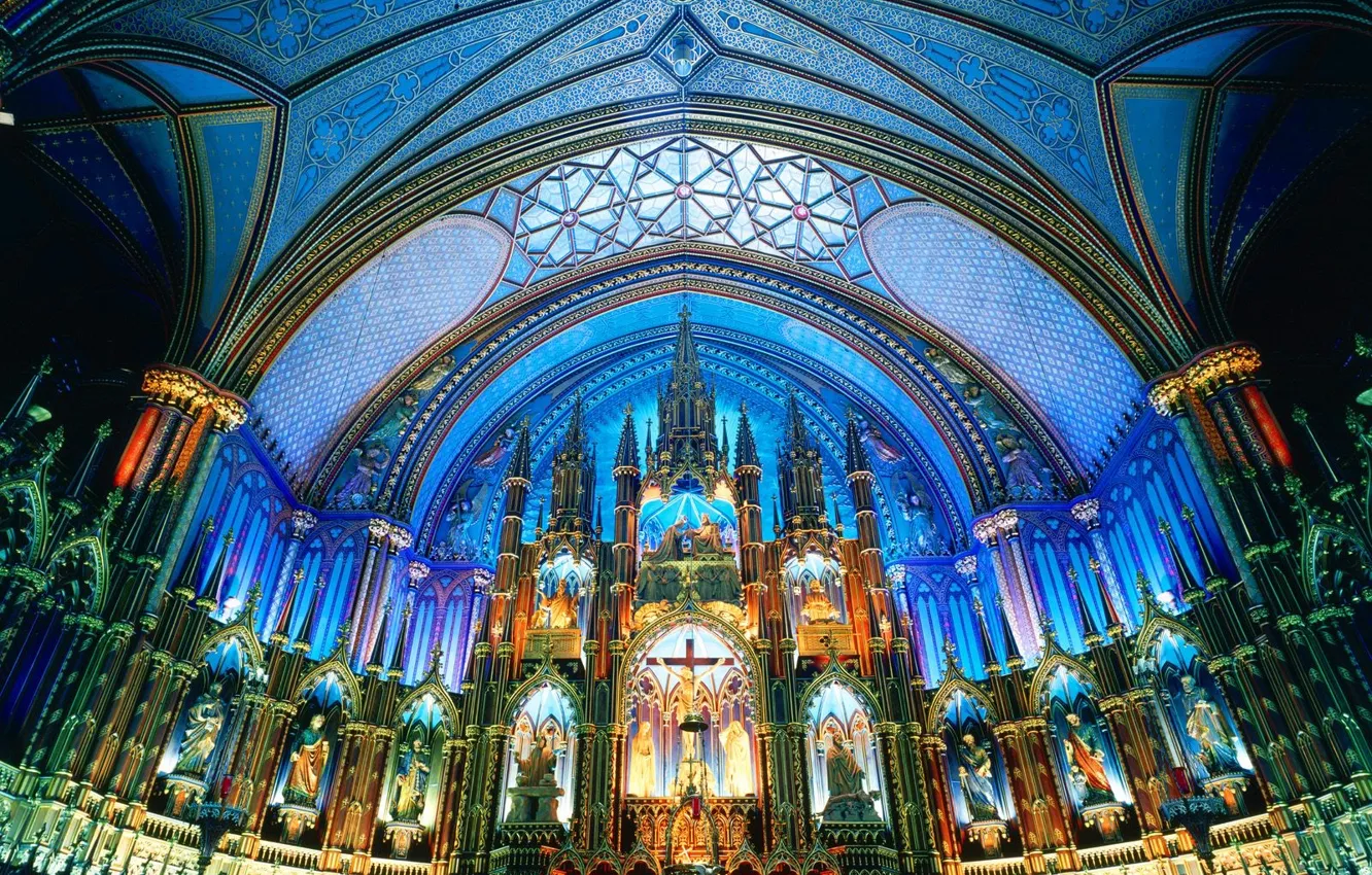 Фото обои Канада, Базилика Нотр Дам, Монреаль