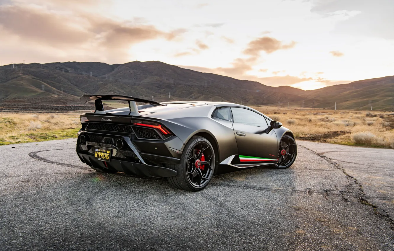 Фото обои закат, Lamborghini, Performante, Huracan, 2020, VF Engineering