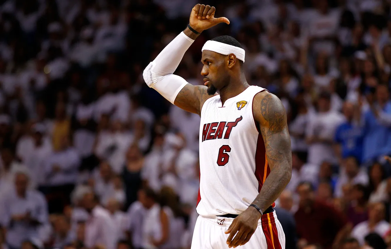 Фото обои Игра, Спорт, Баскетбол, Miami, NBA, LeBron James, Heat
