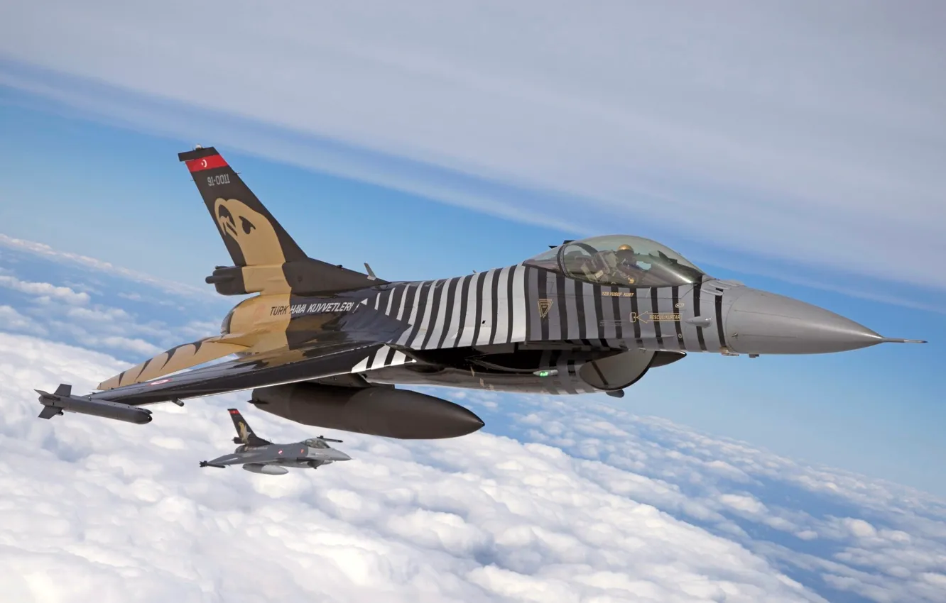 Фото обои f-16, solotürk, türk hava kuvvetleri
