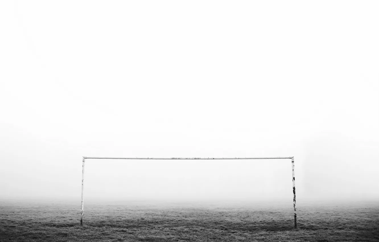 Фото обои туман, спорт, ворота