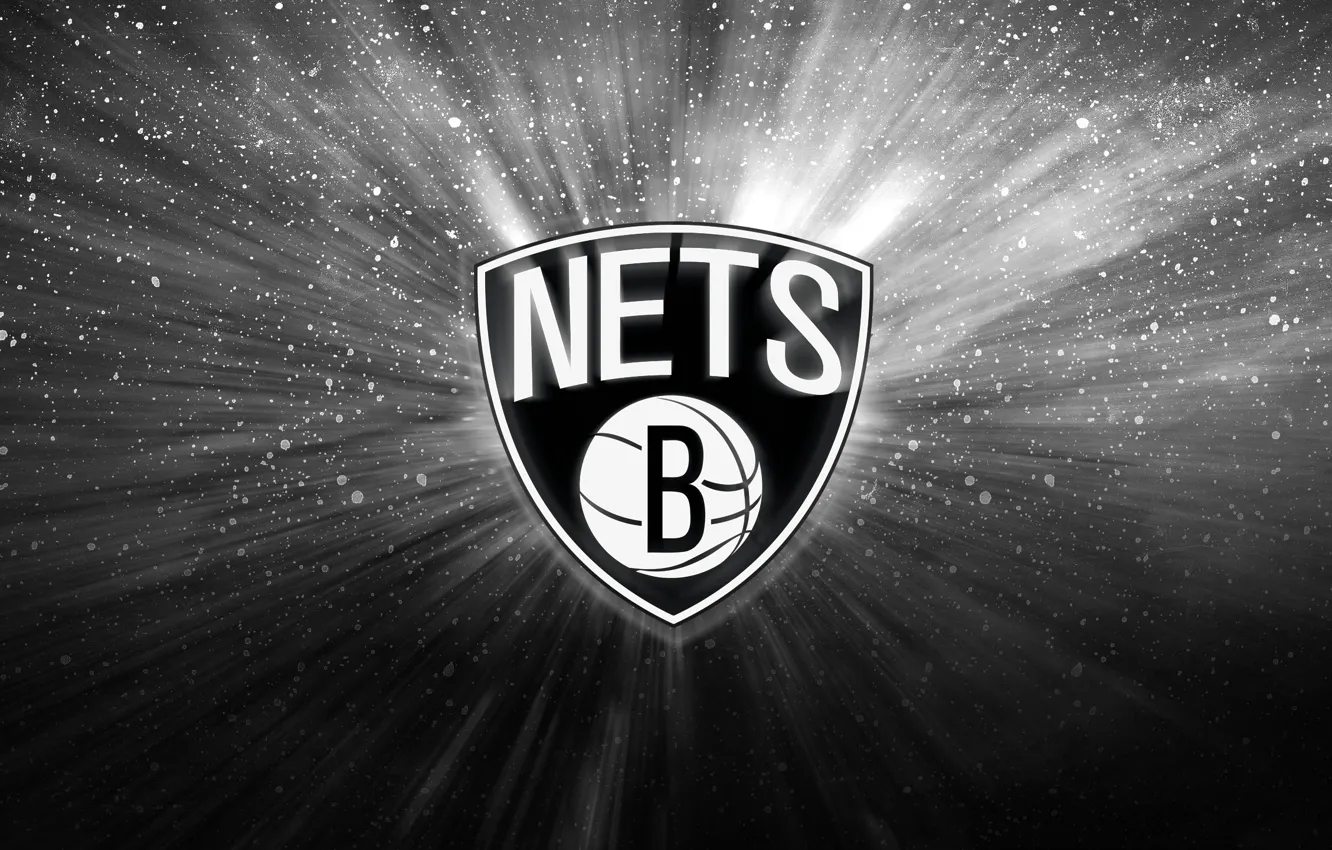 Фото обои Баскетбол, Фон, NBA, Сетки, New Jersey Nets, Черно-Белое