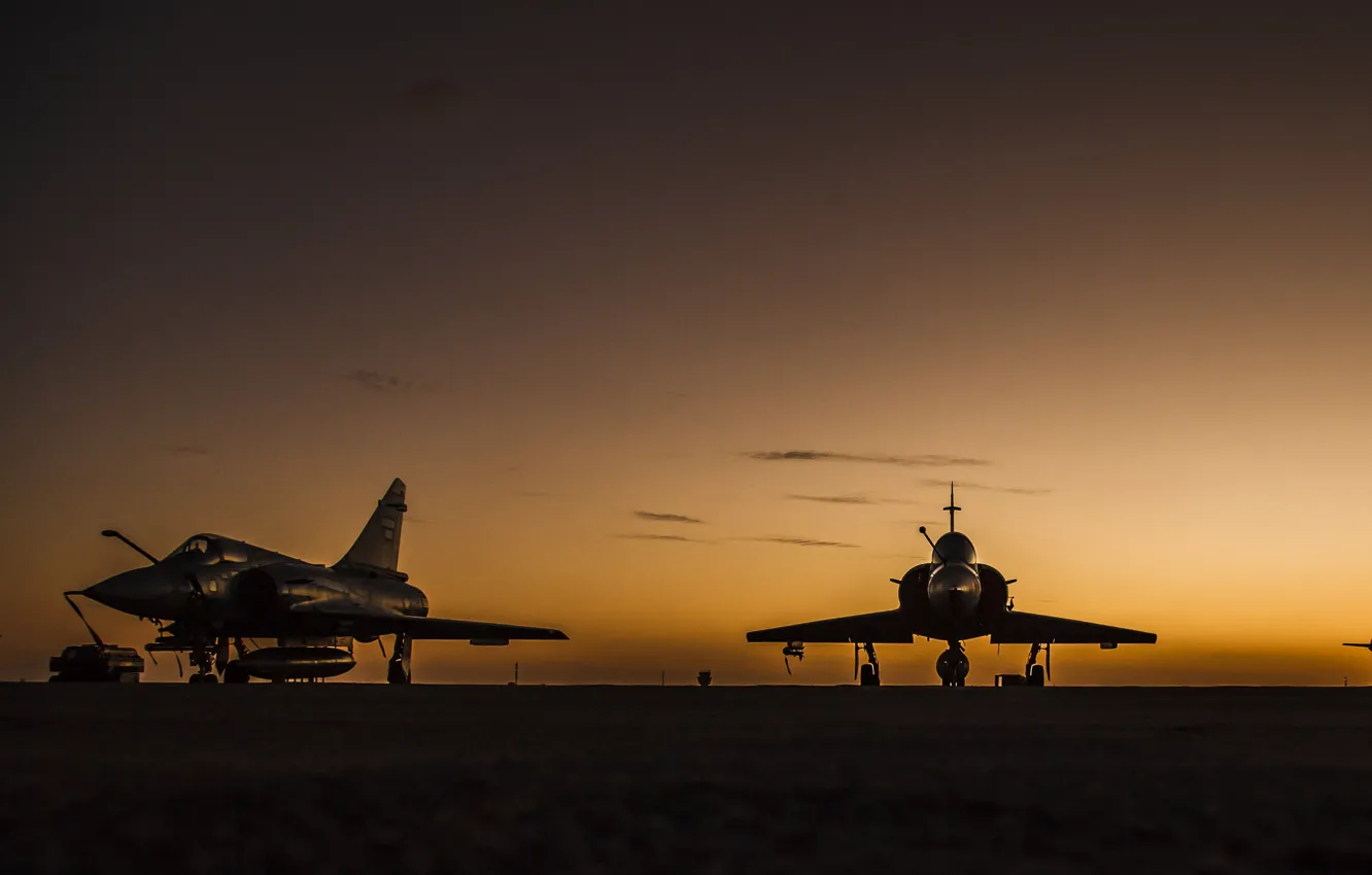 Фото обои силуэт, сумерки, Бразилия, Mirage, FAB, Военно-воздушные силы Бразилии, ВВС Бразилии, Рио-Гранде-ду-Норте
