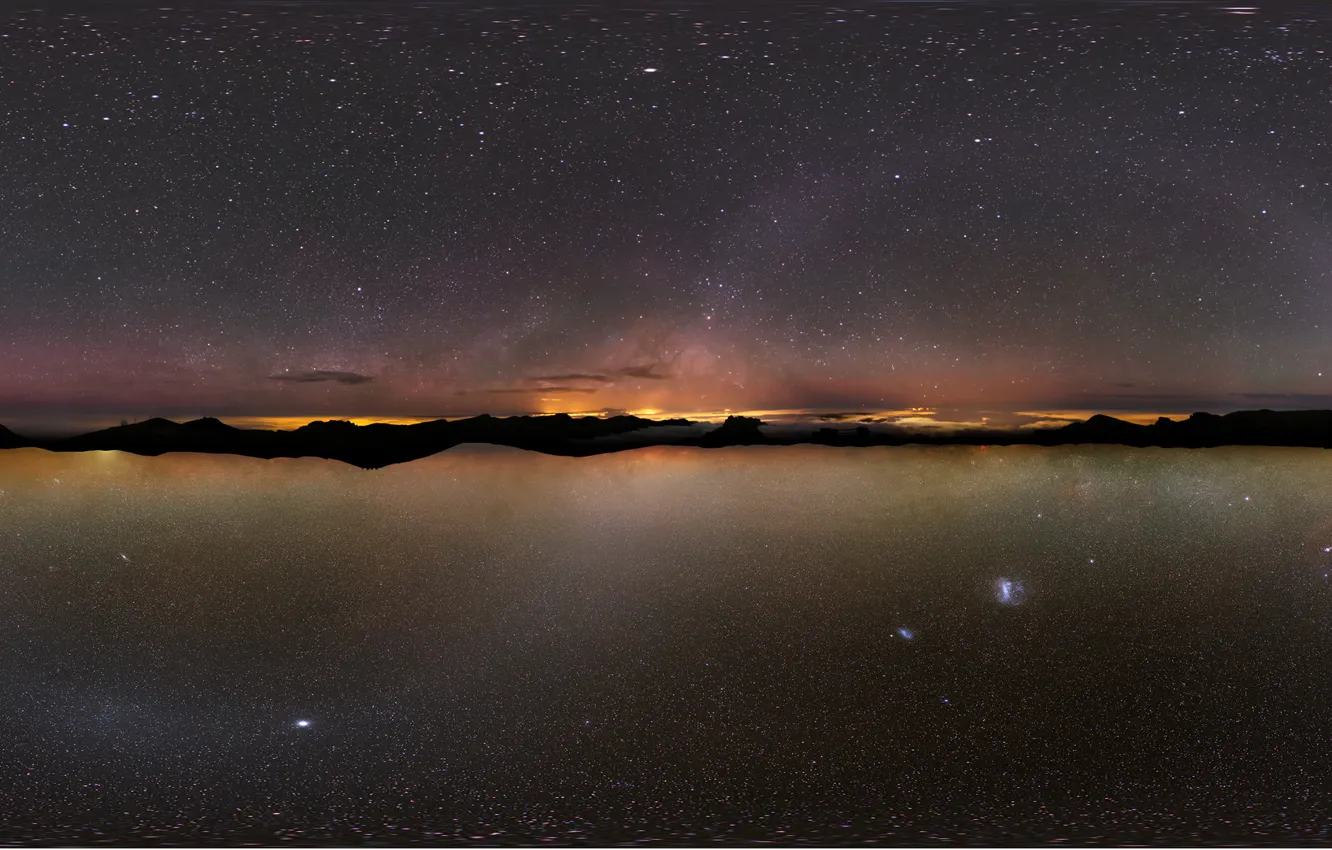 Фото обои небо, звезды, Млечный путь, острава, Атакама., Канарские
