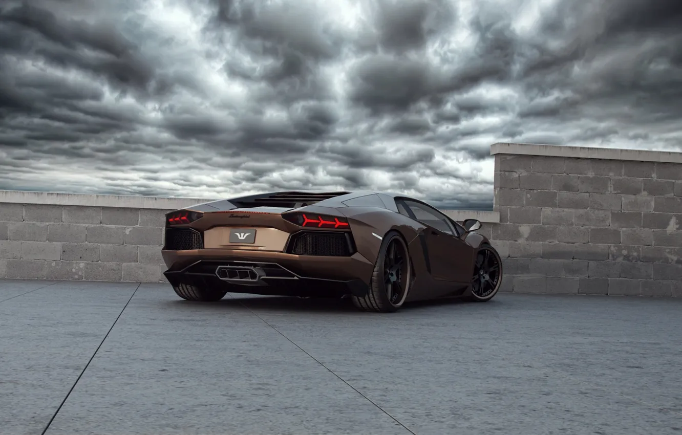Фото обои небо, Lamborghini, суперкар, tuning, Wheelsandmore, Ламборгини, Авентадор, Rabbioso