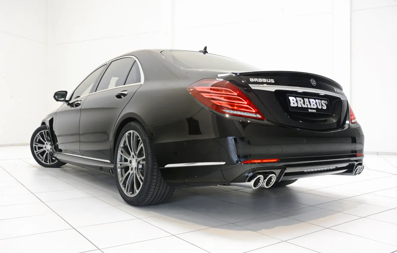 Фото обои черный, Mercedes-Benz, Brabus, седан, мерседес, Hybrid, брабус, гибрид