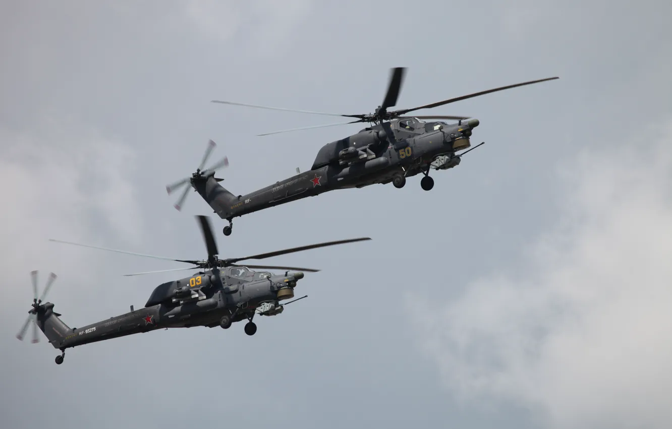 Фото обои вертолет, ввс россии, Ми-28Н, Havoс, пилотажная группа Беркуты