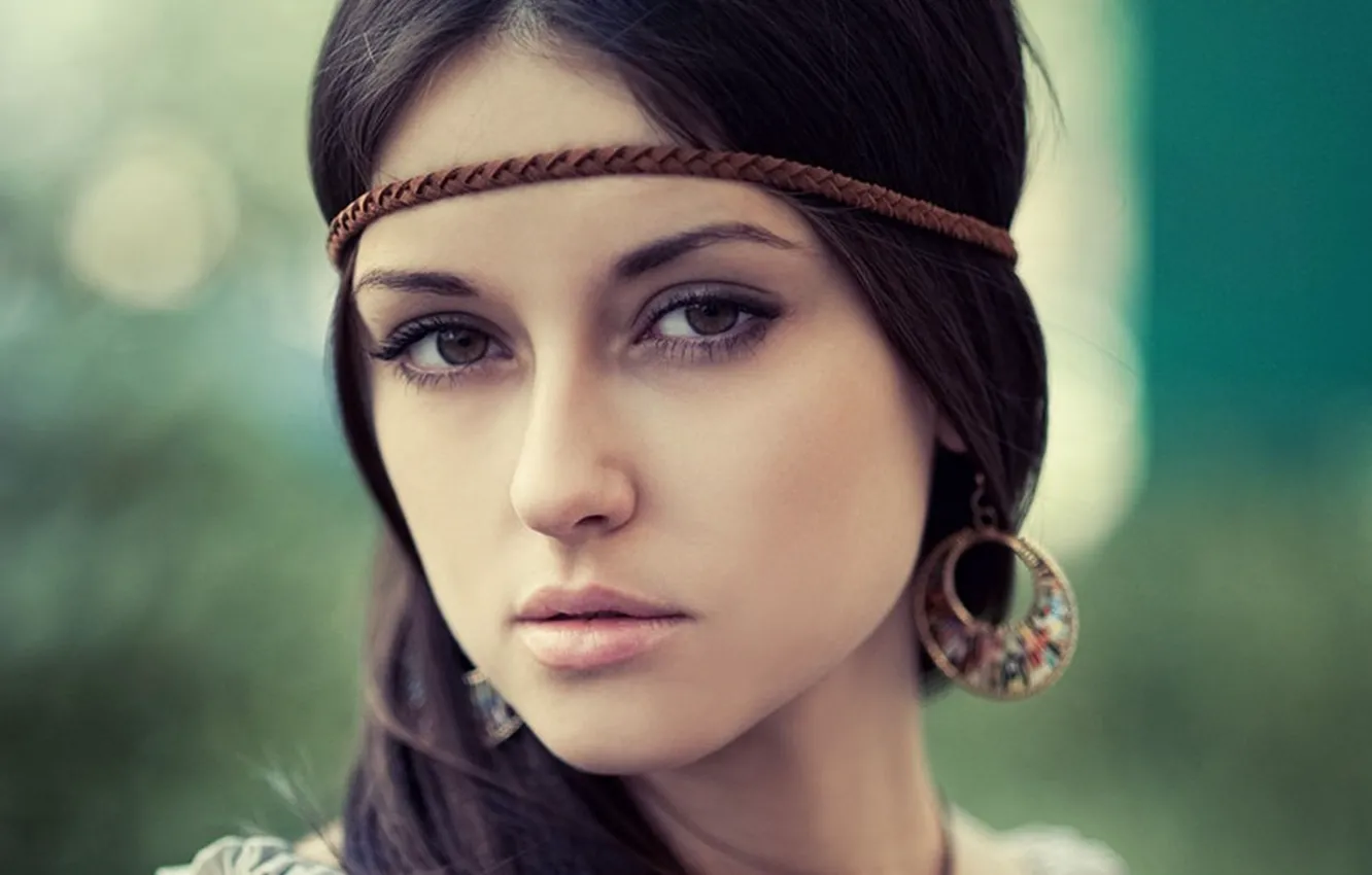Фото обои girl, eyes, brown, face