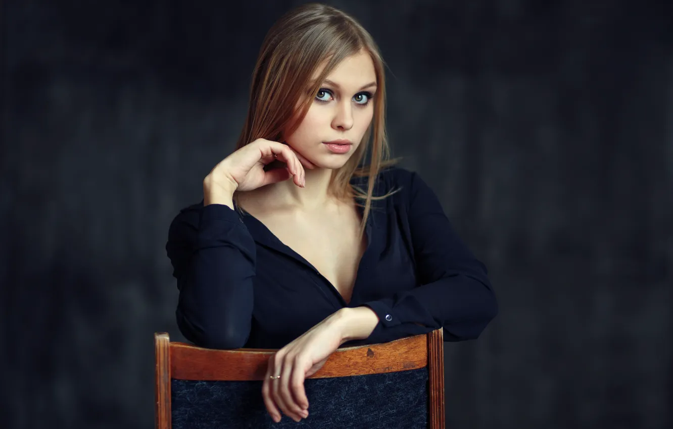 Фото обои портрет, студия, Настя, Evgeniy Bulatov