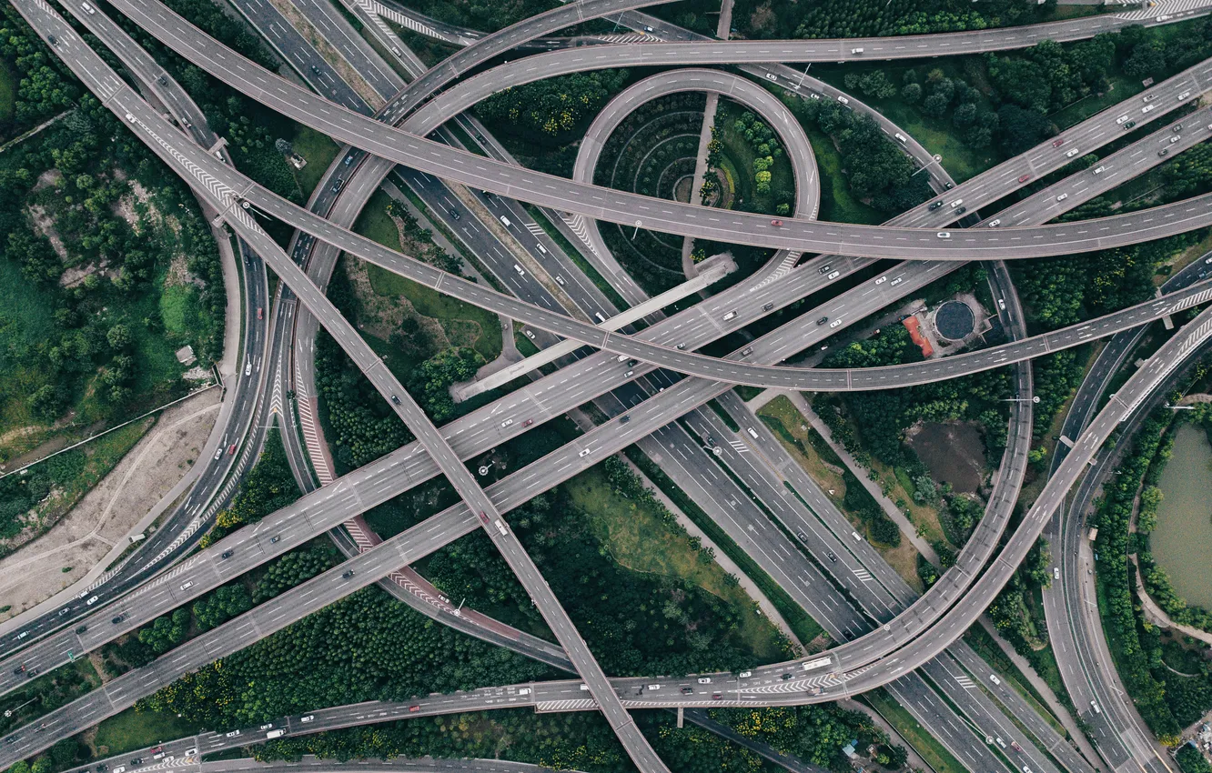 Фото обои road, highway, engineering