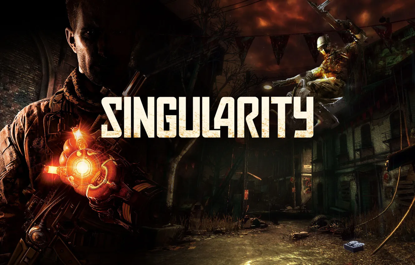 Фото обои logo, Singularity, videogame, Nathaniel Renko, TMD