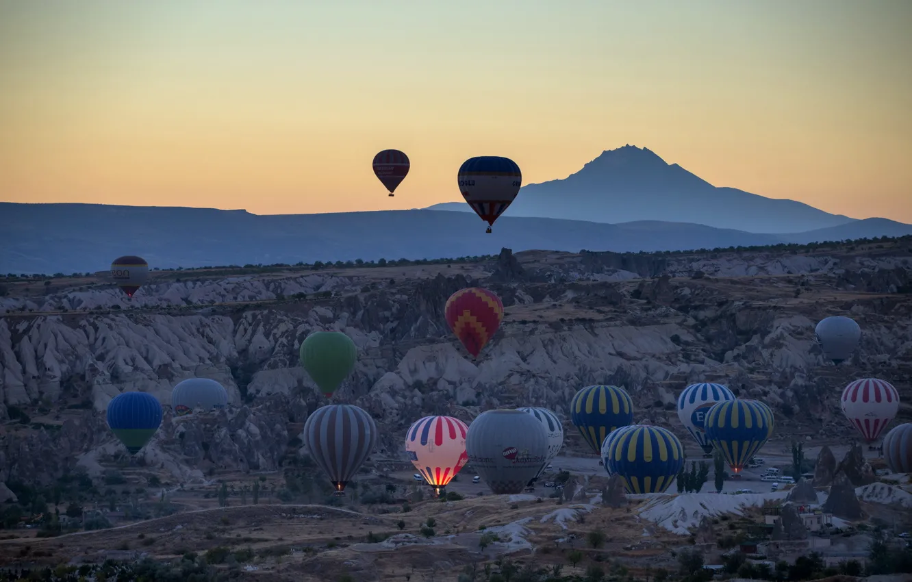 Фото обои шары, спорт, cappadocce