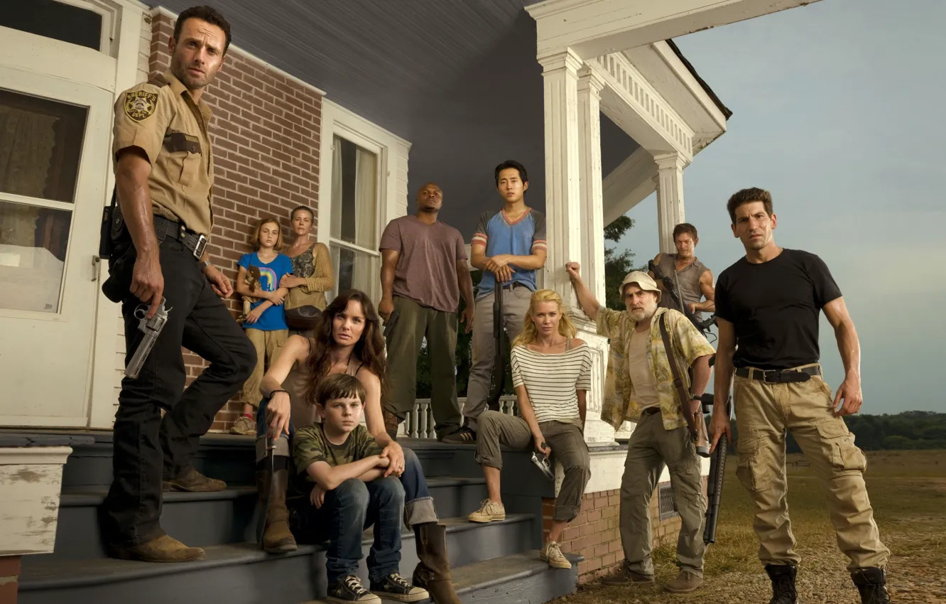 Фото обои зомби, zombie, сериал, персонажи, ферма, serial, Andrea, The Walking Dead