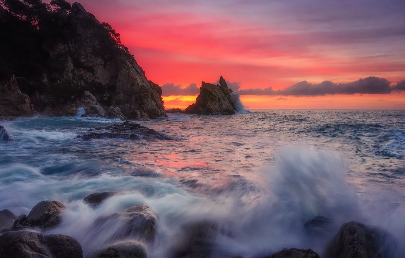 Фото обои Sunrise, Costa Brava, Amanecer, Albada