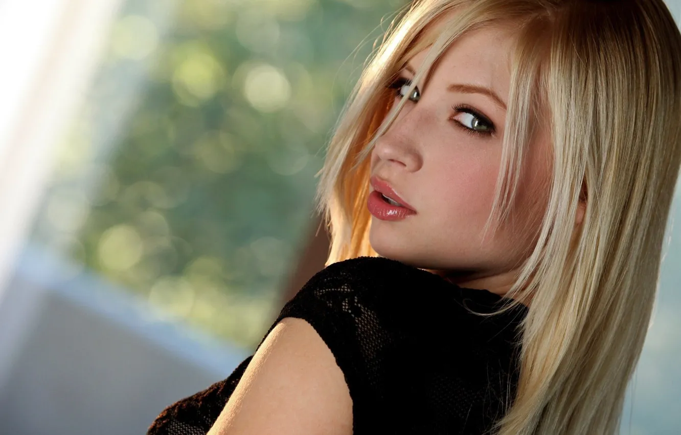 Фото обои взгляд, модель, блондинка, Alyssa Branch