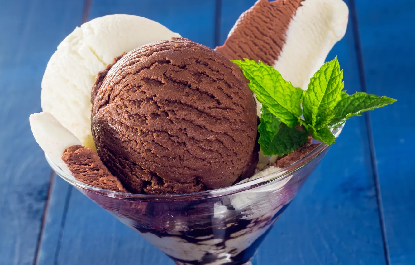 Фото обои шоколад, мороженое, мята, десерт, chocolate, sweet, dessert, ice cream