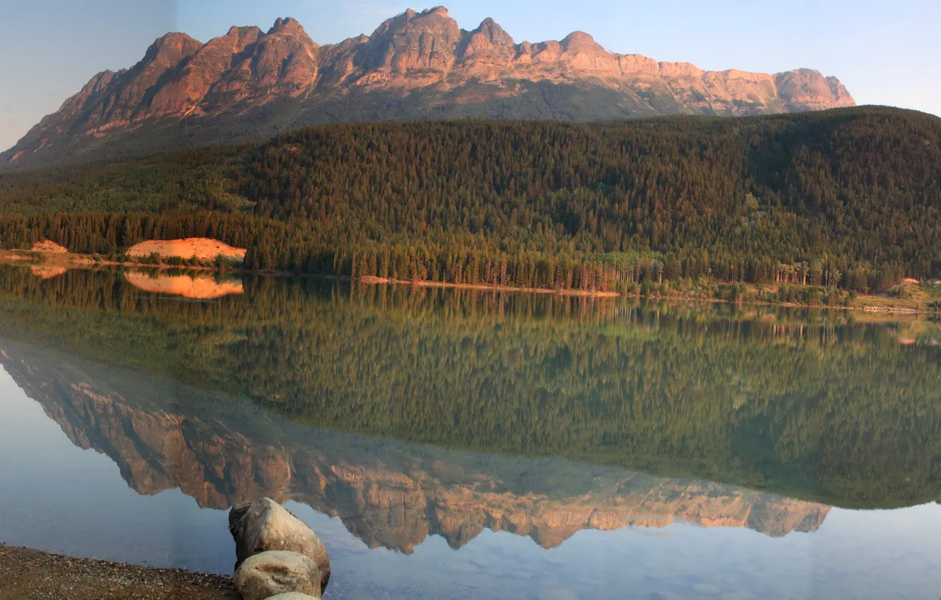 Фото обои пейзаж, горы, природа, озеро, парк, фото, Канада, Yellowhead Mt Robson Provincial